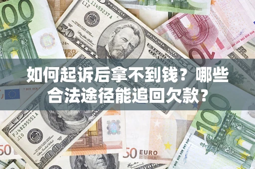 武汉如何起诉后拿不到钱？哪些合法途径能追回欠款？