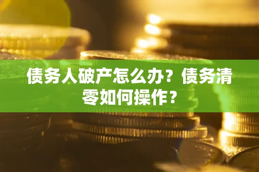 武汉债务人破产怎么办？债务清零如何操作？