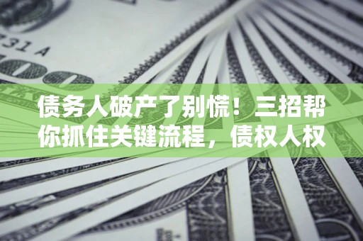 武汉债务人破产了别慌！三招帮你抓住关键流程，债权人权益不再缩水