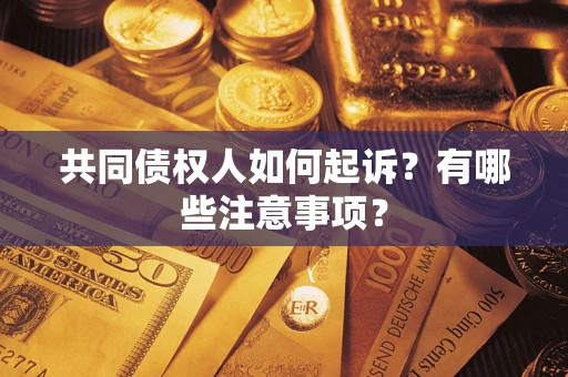 武汉共同债权人如何起诉？有哪些注意事项？