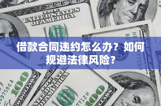 武汉借款合同违约怎么办？如何规避法律风险？